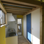 構造材を表に表した室内デザイン 1K(キッチン)ロフト付